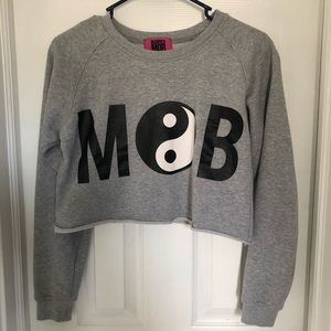 cropped crewneck sweatshirt